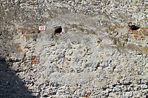 Loophole in wall of TrenÃÂÃÂ­n castle photo